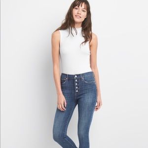 Gap Button Front True Skinny Jeans
